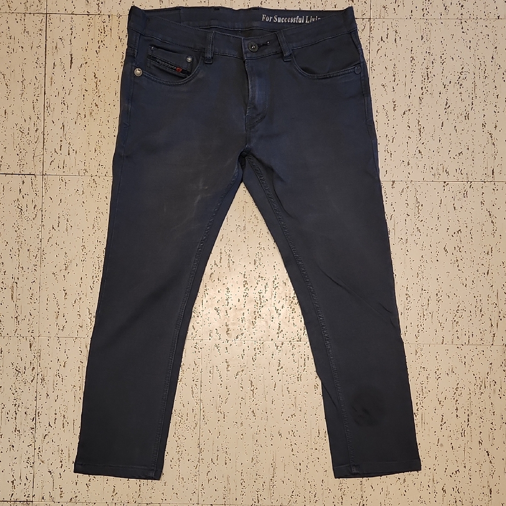 Diesel Dark Grey Slim Straight Leg Casual Jeans